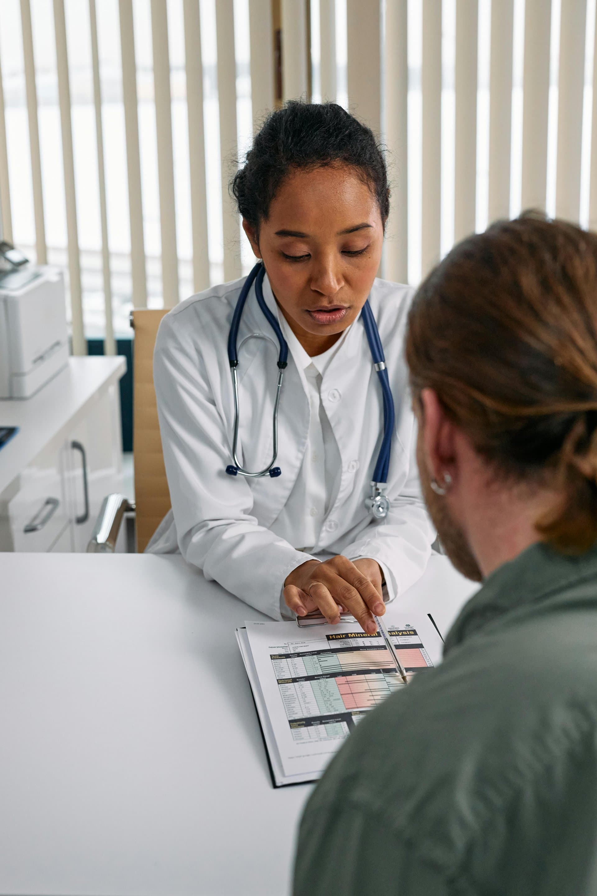 Doctor with patient