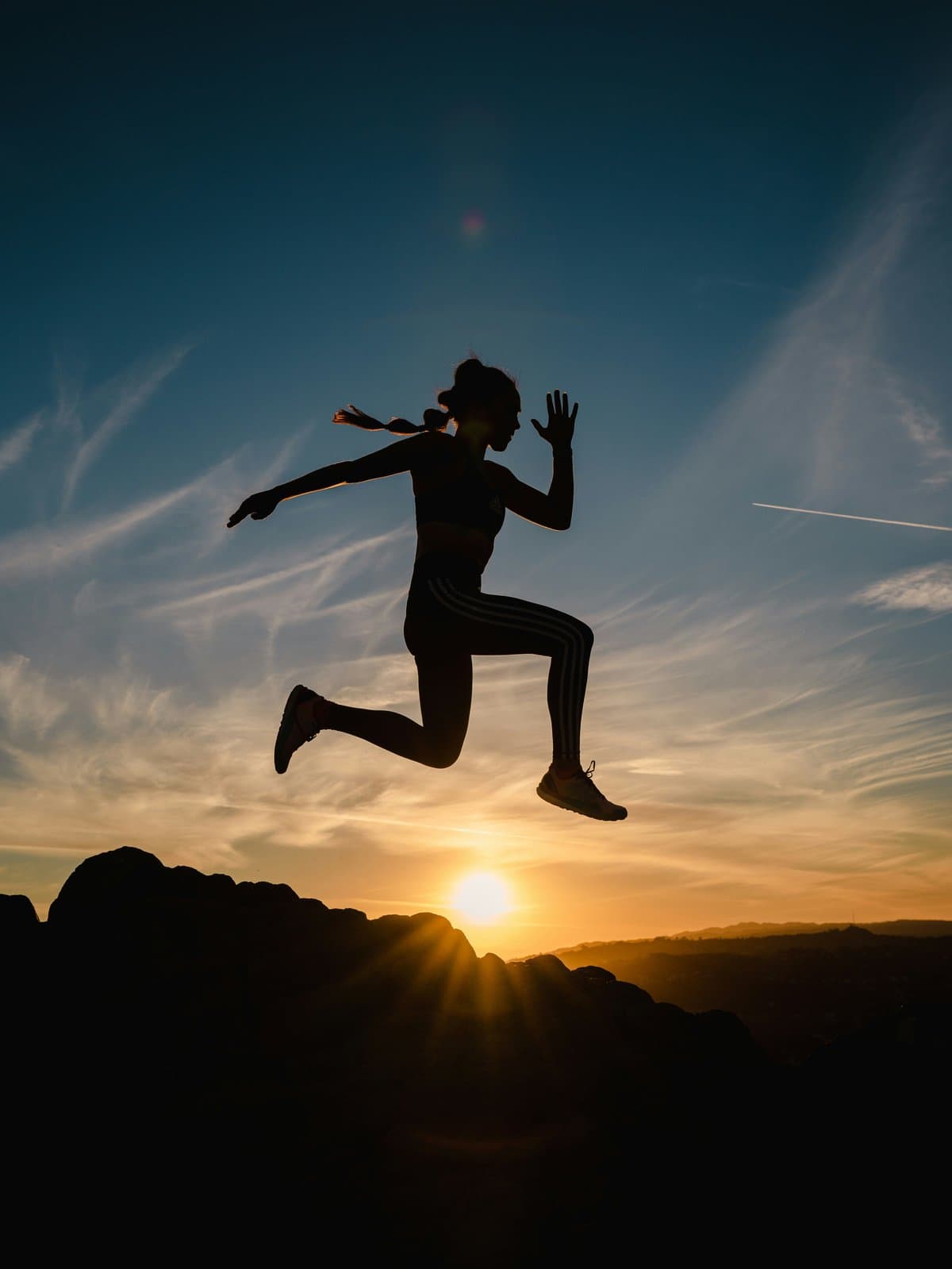 Person actively tracking health and fitness