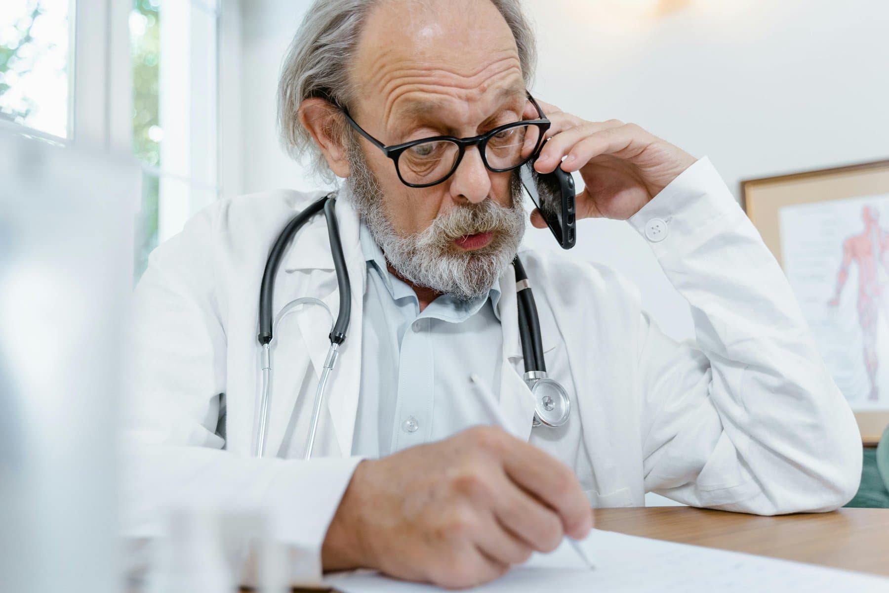 Doctor with patient